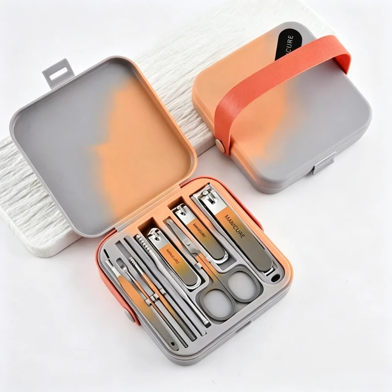 Set de cortauñas anti salpicaduras, portátil, tijeras para uñas, cortaúñas, herramientas 2