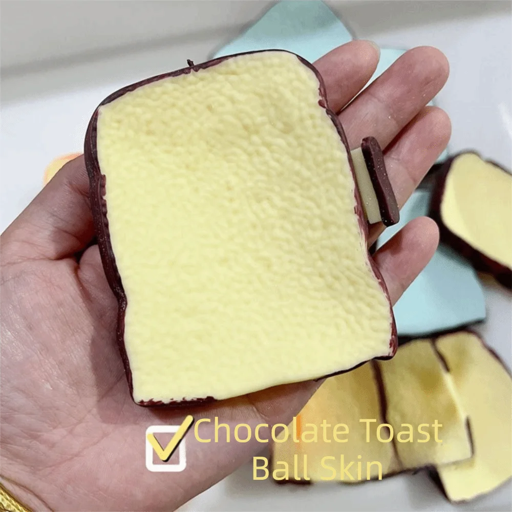 Crispy Sound Toast Crunchy Squishy Shapable Hand Relax Crispy Toast Bread Cute Handmade Blocks Filled Squishy Student Prize