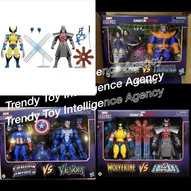 for Marvel Legends Series Gamerverse Wolverine Vs Silver Samurai Psylocke Vs Thanos Captain Vs Venom Collection Model Action