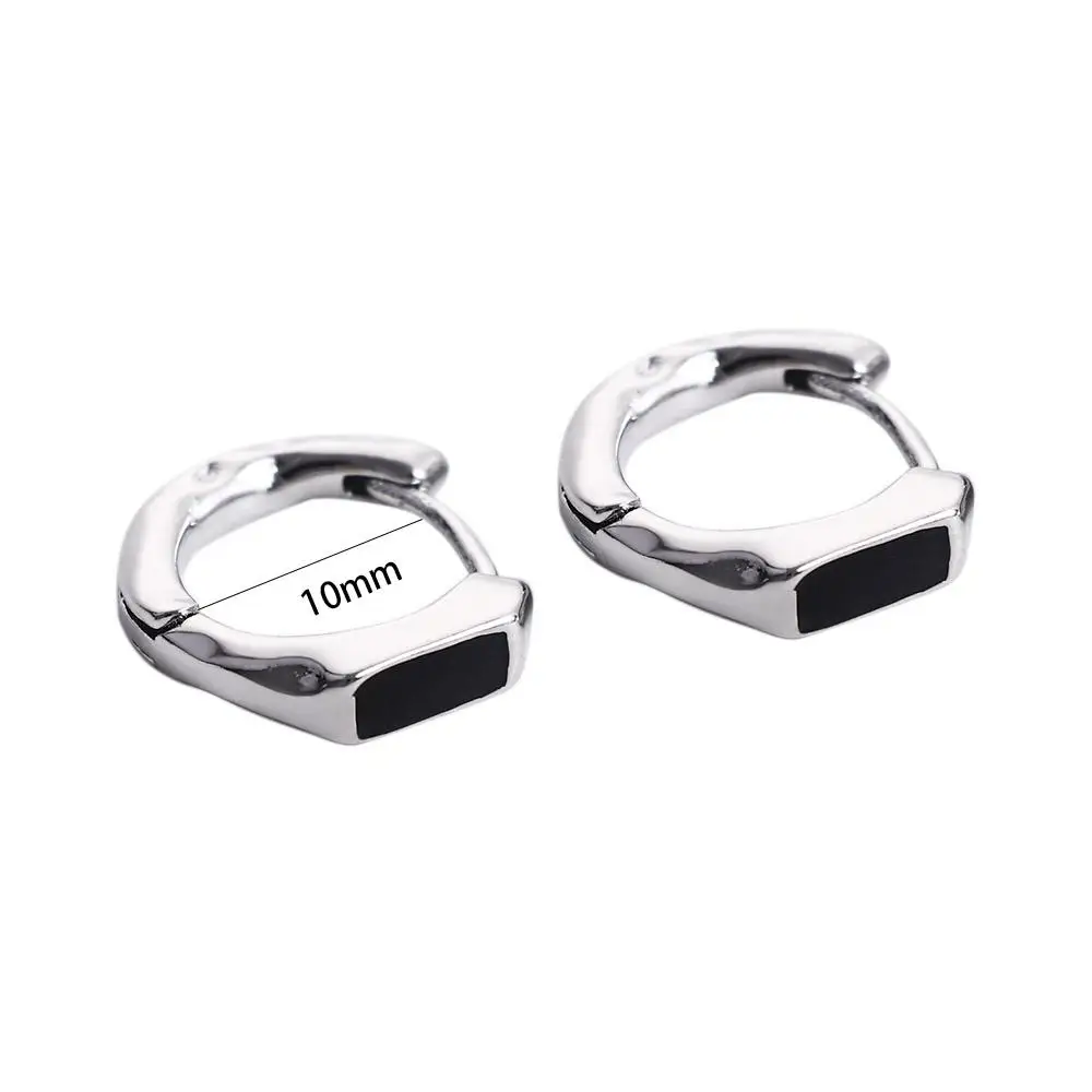 Подарок меньшинств в стиле панк, вечерние серебряные пластины, женские корейские серьги, мужские серьги-кольца, мужские аксессуары, пряжка для ушей