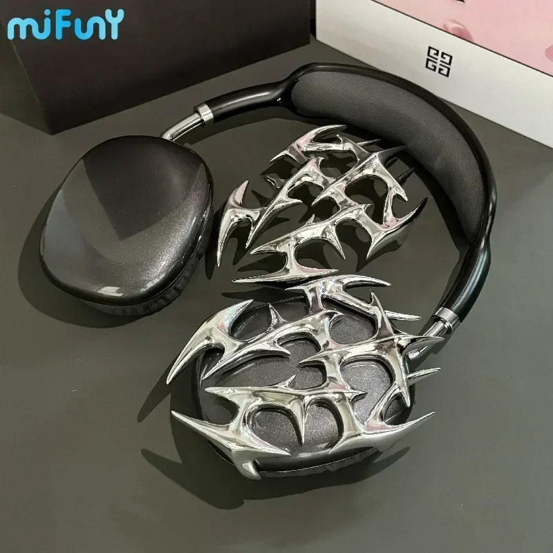 MiFuny Original Airpods Max Cases custom Gothic Style Cover Big Silver Sting Earphone Case Headphones Headset Accessories Y2K