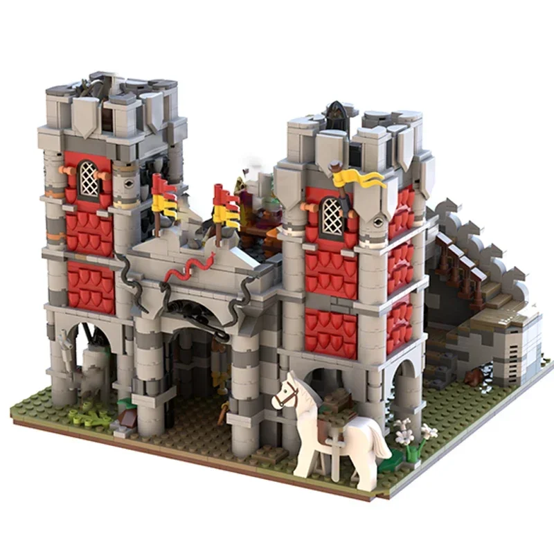 Moc Building Blocks modello fortezza Red Snake Castle mattoni tecnici assemblaggio fai da te giocattoli da costruzione per regali di festa Childr