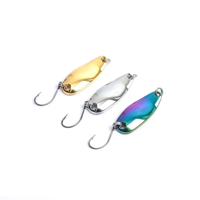 1Pcs 2.5/3.5/5g Mini Wobbler Sequin Spoon Lure Hard Bait Spinnerbait Isca Artificial Pesca Wobblers Fly Fishing Tackle 5 Colors