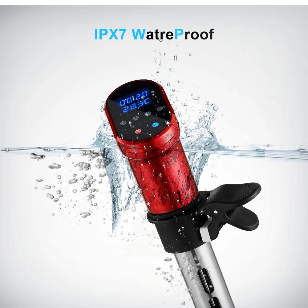 Wifi Intelligent App Control IPX7 Waterproof Low Temperature Vacuum Slow Cooking Machine Soos Vide Cooking Stick