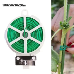 20/30/50/100M Roll Wire Ties Gardening Climbing Vines Fixed Ropes Flower Plant Support Strap Green Garden Cable Brackets Ties