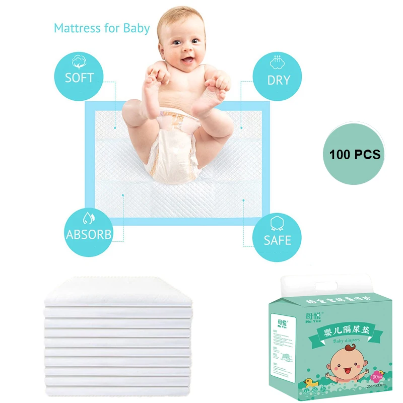 Baby Nursing Pad Disposable Diaper Paper Mat for Adult Child Baby Absorbent Waterproof Diaper Changing Mat