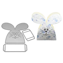 Cute Rabbit Box Metal Cutting Dies Stencil For DIY Scrapbooking Decorative Paper Cards Making Easter Stamps And Dies