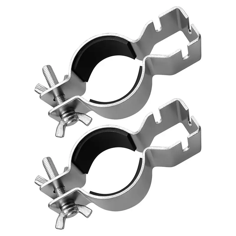 B84B-2Pcs Adjustable Upright Clamp For 1.5In Diameter Or 2In Diameter Brackets, Pipe And Drape Clamps For Hanging Accessories