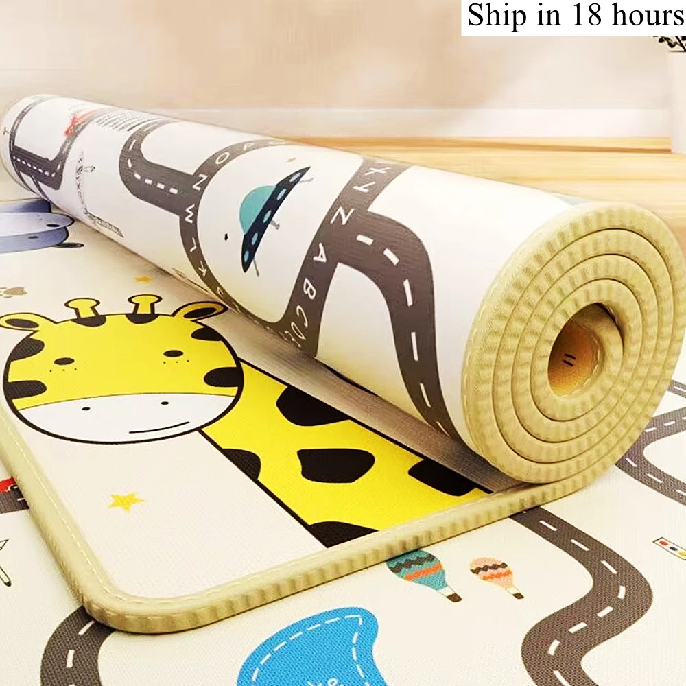 Large Size Baby Crawling Play Mats Thick Double Sided Pattern EPE Environmentally Mat Carpet Play Mat for Children's Safety Mats