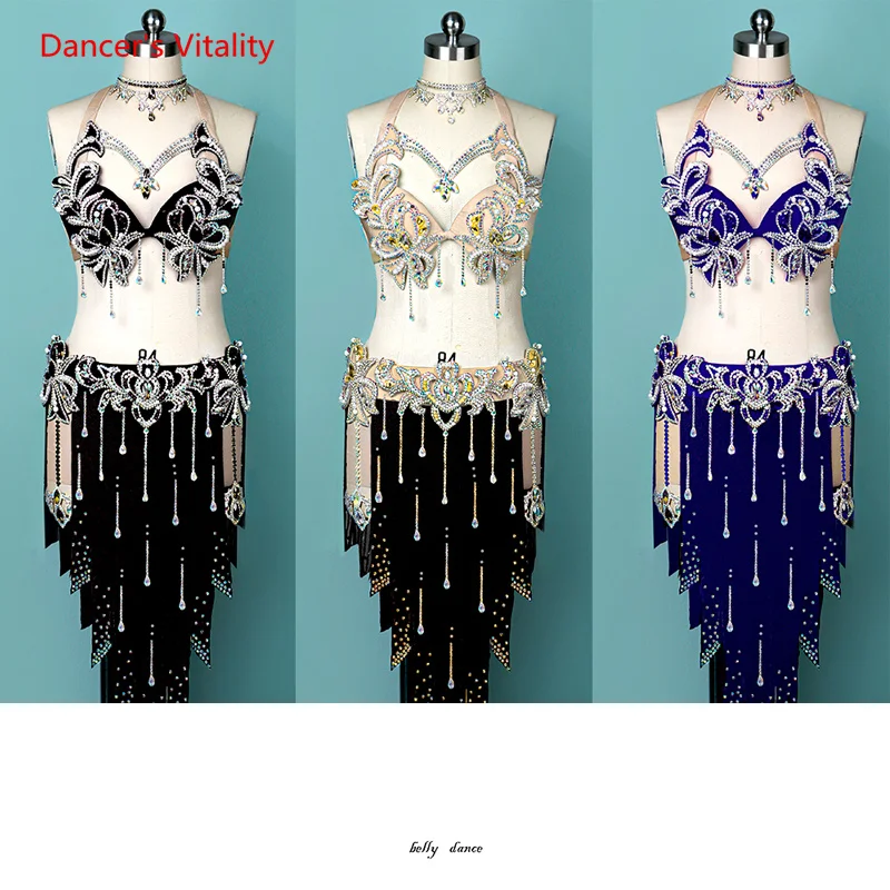 Belly Dance Inspired Performance Clothes 2022 New Tassel Short Skirt Race Costumes Customization Adult Children Oriental Outfit