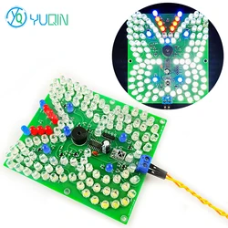 Remote Control Music LED Butterfly Light Fun DIY Electronic Kit C51 Microcontroller Welding Production Assembly Parts