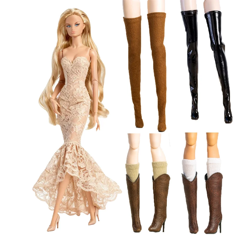 

Обувь для кукол Xianxian Supermodel, замшевые сапоги до колена ручной работы, модные универсальные туфли для кукол 1/6, аксессуары для игрушек, для кукол FR2 30 см