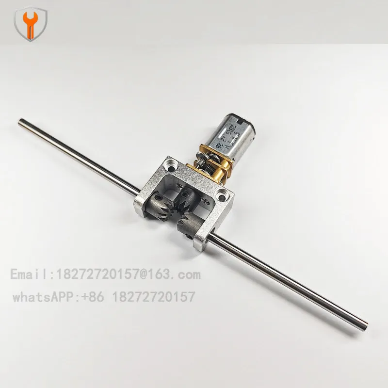 2/3Mm shaft N20 motor rear axle power transmission box 90 degree 1:1 bevel gear box bevel gear T commutator