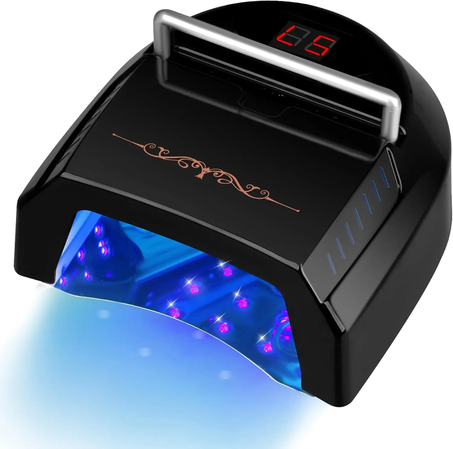 

Профессиональная УФ-светодиодная лампа для ногтей, 72 Вт, беспроводная, с вентилятором, 45 светодиодов для гель-лака, для маникюра и педикюра в салоне