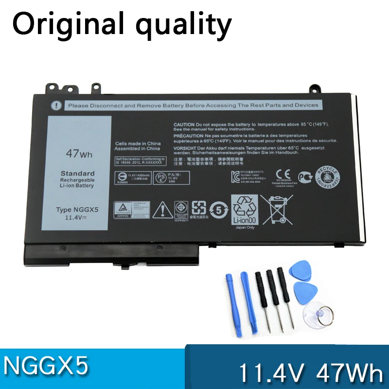 Новый аккумулятор NGGX5 11,4 в 47 Втч для ноутбука DELL Latitude E5270 E5470 E5550 M3510 E5570 3350 E3160 E3150 E5350 954DF JY8D6 RDRH9