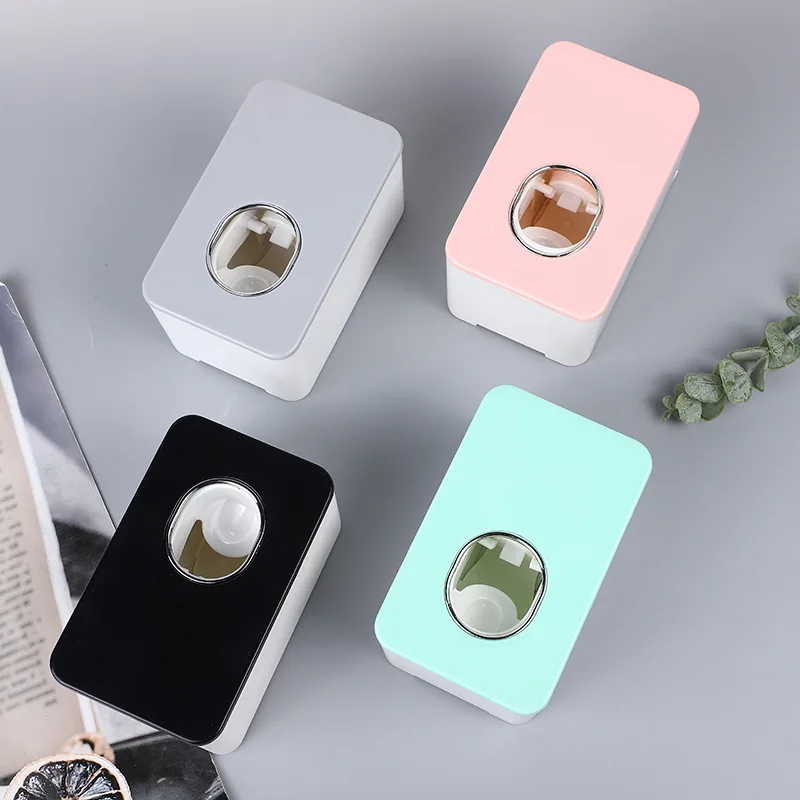 Toothpaste Dispenser Toothbrush Squeezer Holder Rack Wall-Mounted Automatic Household Bathroom Accessories