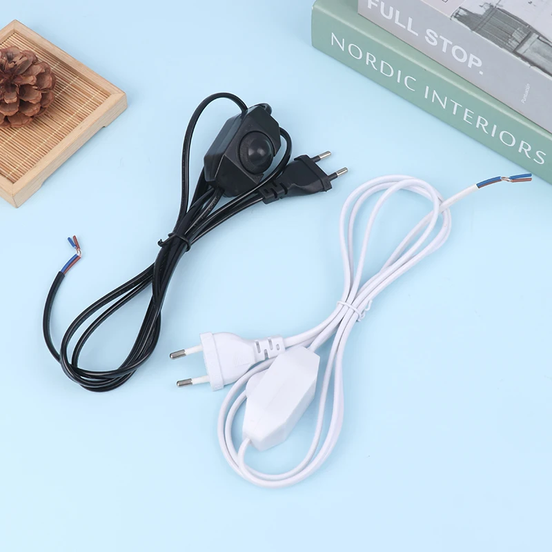 สายไฟต่อ1.8เมตรพร้อมที่หรี่สวิตช์ควบคุมปลั๊ก EU สายไฟฟ้า220V ปลั๊ก EU สำหรับโคมไฟตั้งโต๊ะ