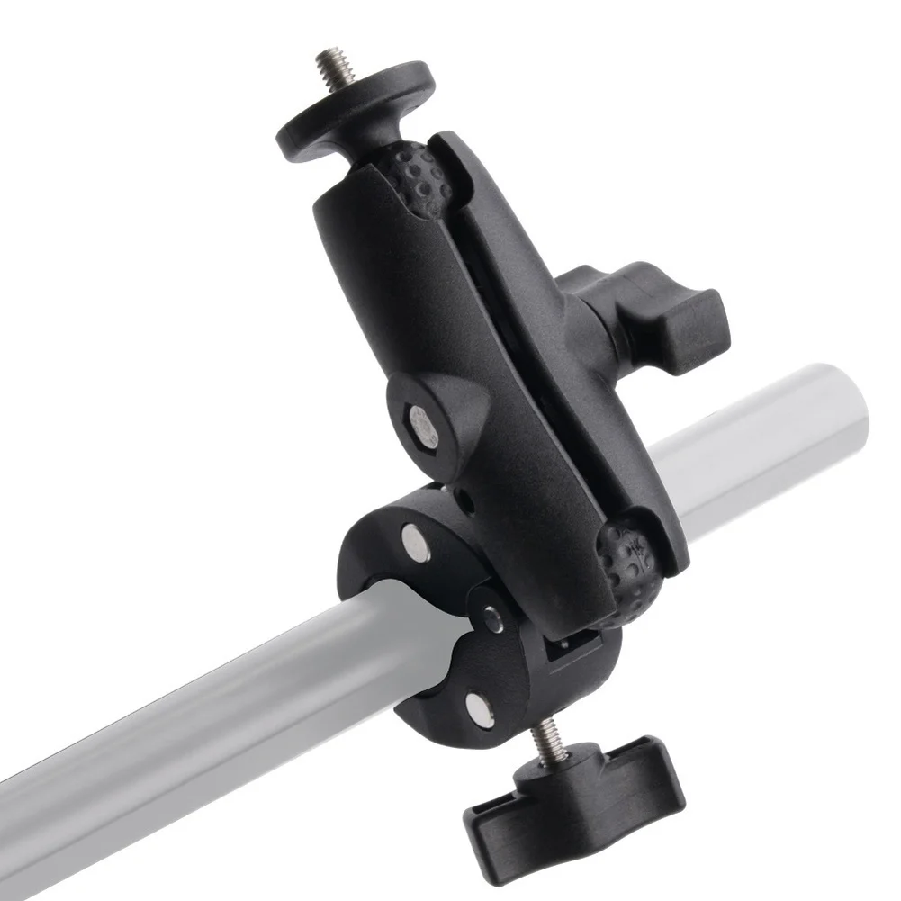 Fixture Support With 1/4 Inch Adapter For Mini Clamp Aluminum Alloy 360-Degree Rotation Adjustable Aluminum Clamp Mount