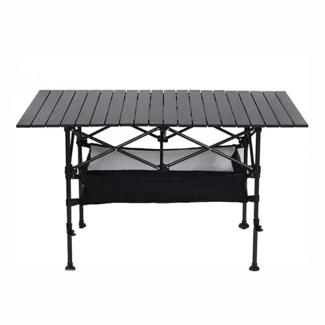 

Adjustable New Style Large Delux Colapsable Aluminum Pole Folding Table Camping Desk