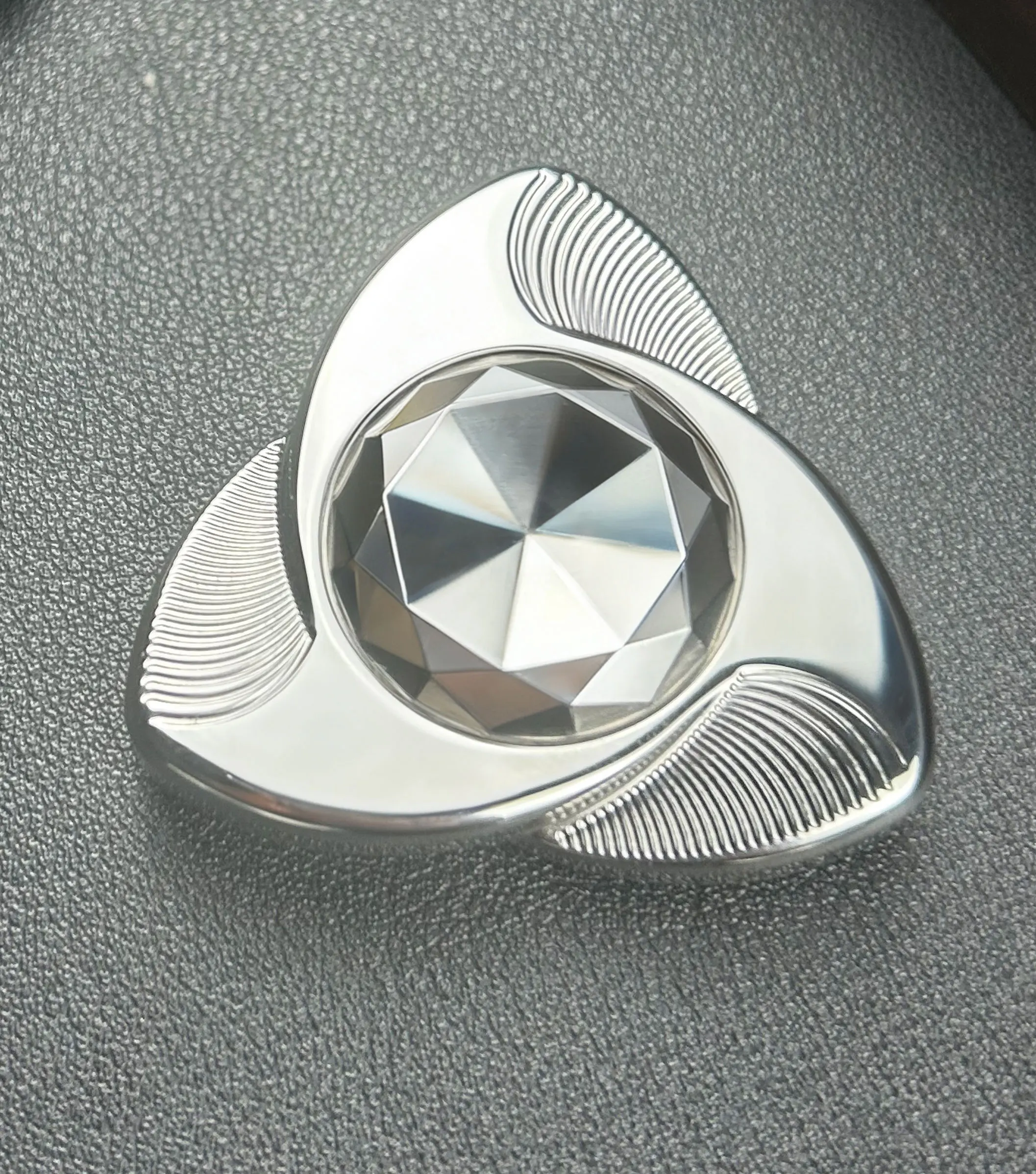 Foye EDC simple trois pages fidget Spinner Rose M & XL Sensation de la main attaque Type de vitesse en acier inoxydable Texture CD jouet anti-stress