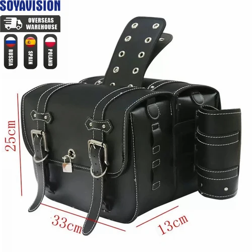 Bolsas traseras para equipaje para Sportster 883 1200 Honda Yamaha Suzuki, alforja para motocicleta, bolsas laterales para motocicleta, piezas de herramientas de almacenamiento