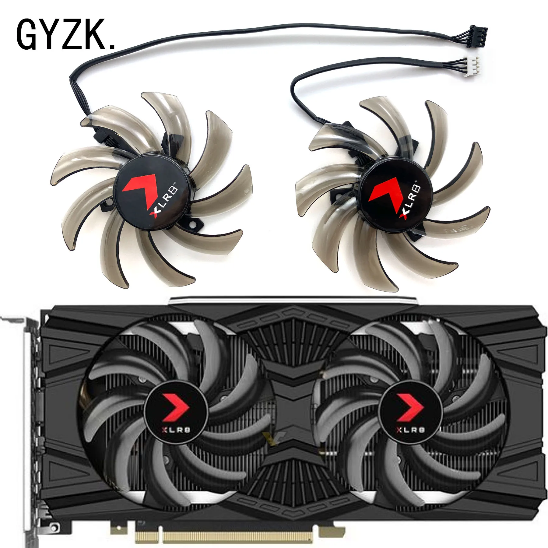 Новинка для PNY GeForce RTX2060 2060S 2070 GTX1660S игровая видеокарта с двойным вентилятором сменный вентилятор GA91S2U