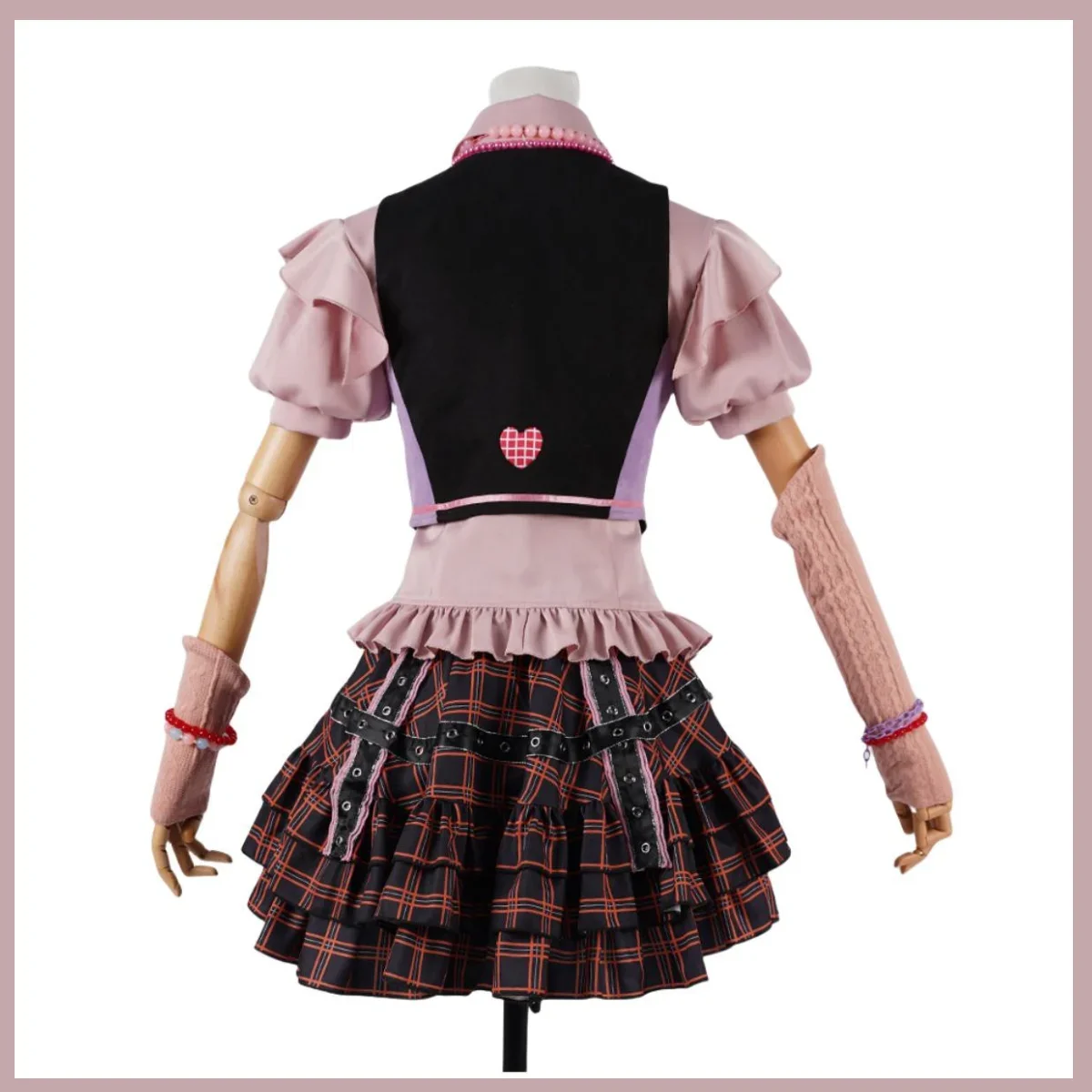 Game Infinity Nikki X Open World Barrbie Cosplay Costume Punk Harajuku Lovely Lace Plaid Skirt Woman Sexy Kawaii Carnival Suit view 4