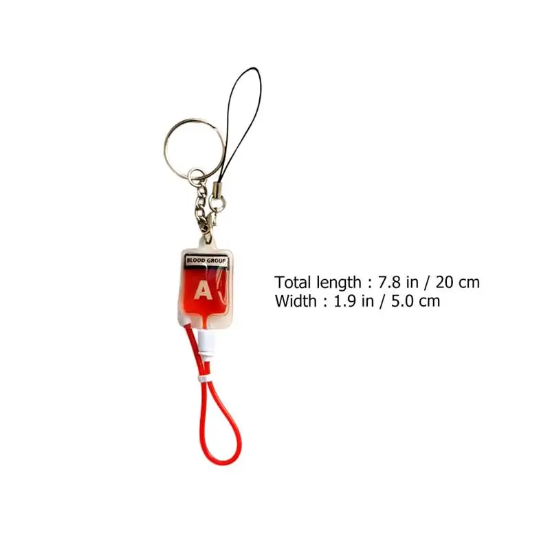 4pcs Little Blood Bags Purse Bag Keychain Blood Style Pendant Keychain Holder