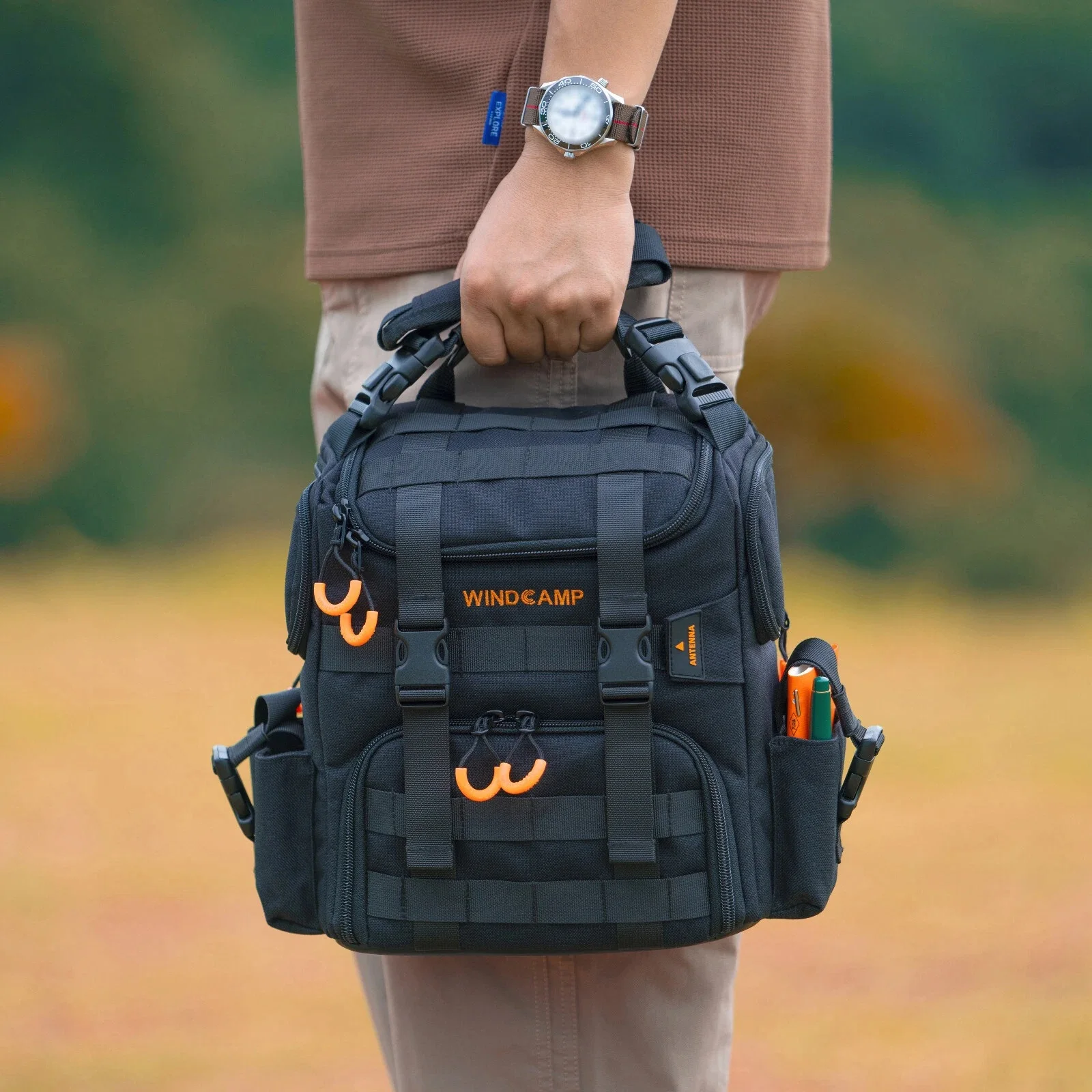 WINDCAMP Radio Cases Single Shoulder Radio Bag for ICOM IC-705 FTX-1F Custom Made Field Pack-705 Compatible with LC-192