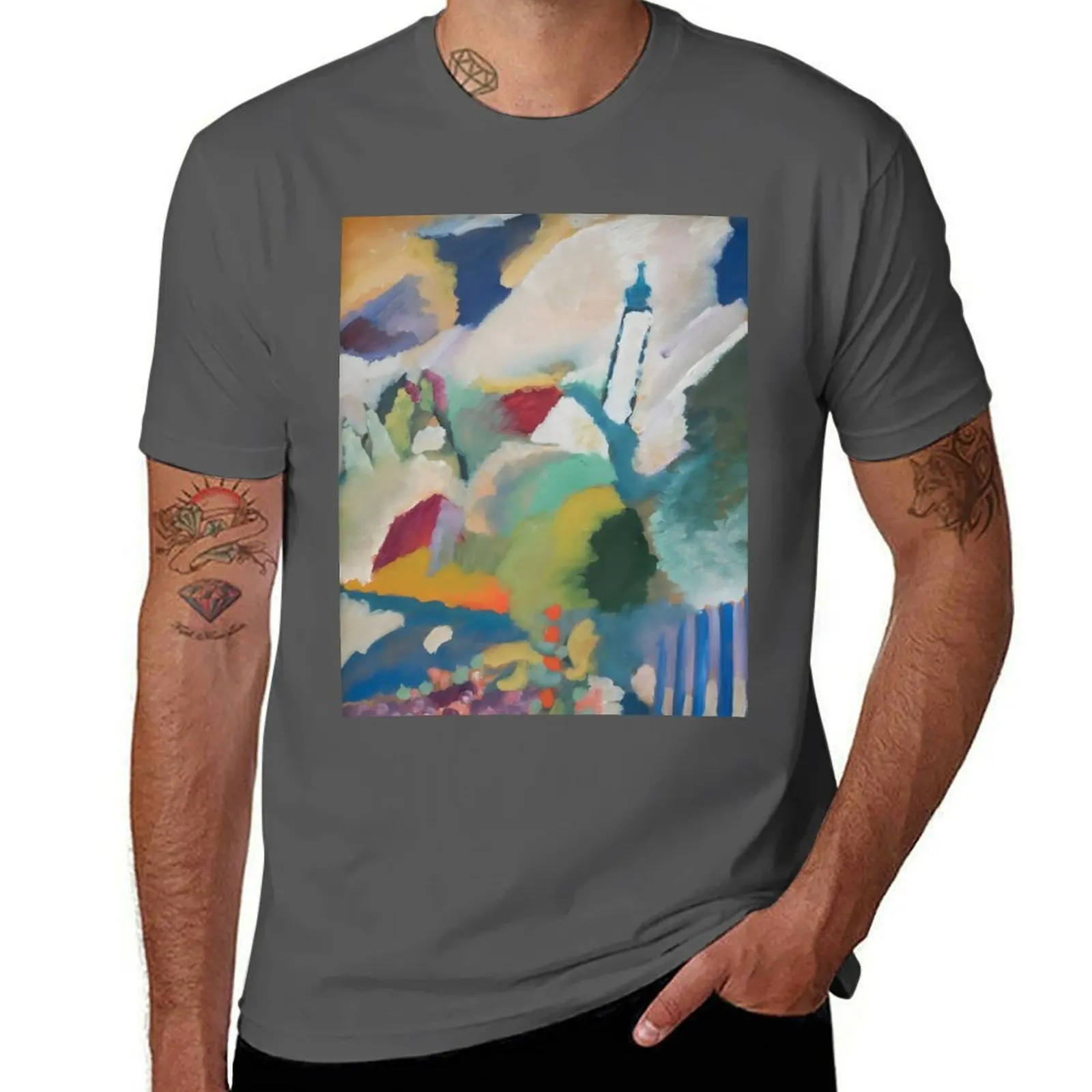 Wassily Kandinsky T-Shirt Festival Casual Short Sleeve