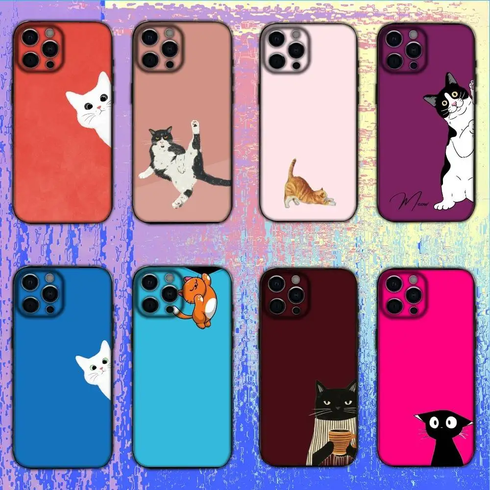 

Silly and cute Phone Case For iPhone17,16,15,14,13,12 Plus,Max Soft Silicone Black Cover