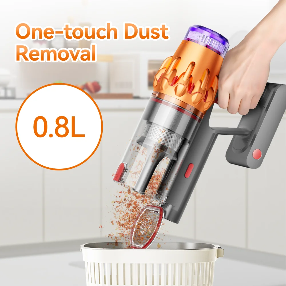 E.LUO Cordless Vacuum Cleaner LED Touch Screen Handheld High Suction Cordless Electric Broom for Floor Carpet Pet hair Car Clean