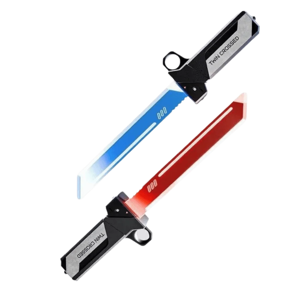 

Многоцветный световой меч с двойным лезвием, выдвижной, с LED-подсветкой, красным и синим светом, яркий, вращающийся, растягивающийся