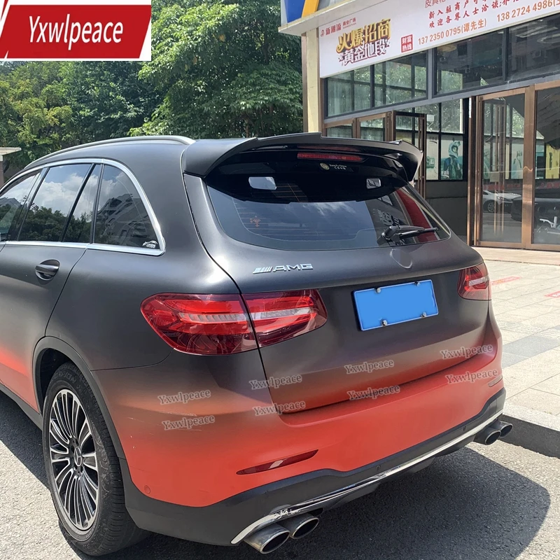 

For Mercedes-Benz GLC CLASS W253 X253 Spoiler GLC200 220 260 250 300 450 ABS Plastic Unpainted Rear Roof Spoiler Trunk Wing