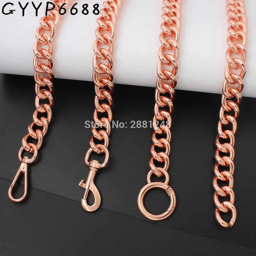 17mm rose gold light aluminium Chain All-match purse chain strap for handbags purse adjusted strap hardware bag handle