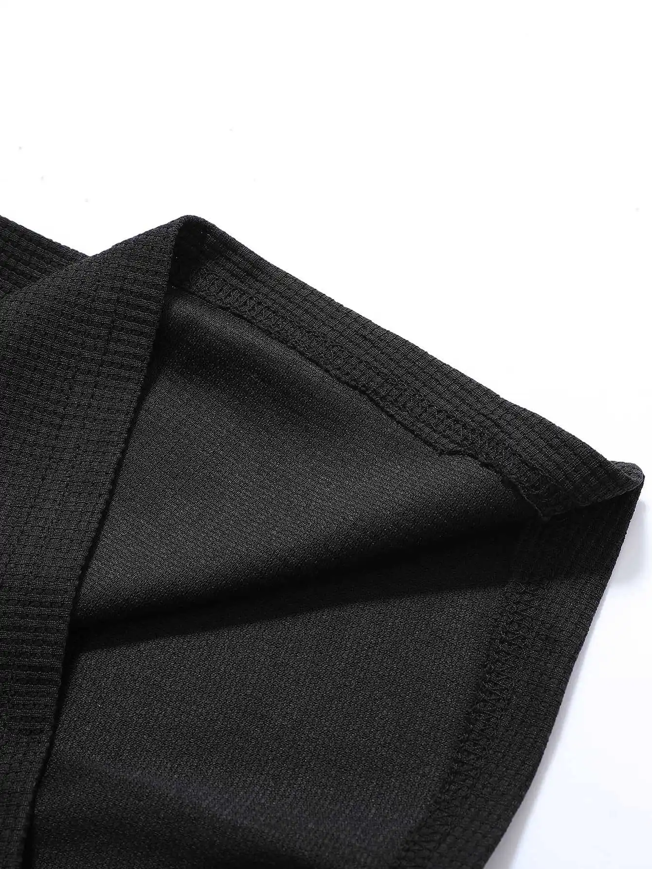 2026 New Waffle Men's T-shirt Spring and Autumn Men's Casual Sports Color blocked Long Sleeve High Collar Half Zipper Top