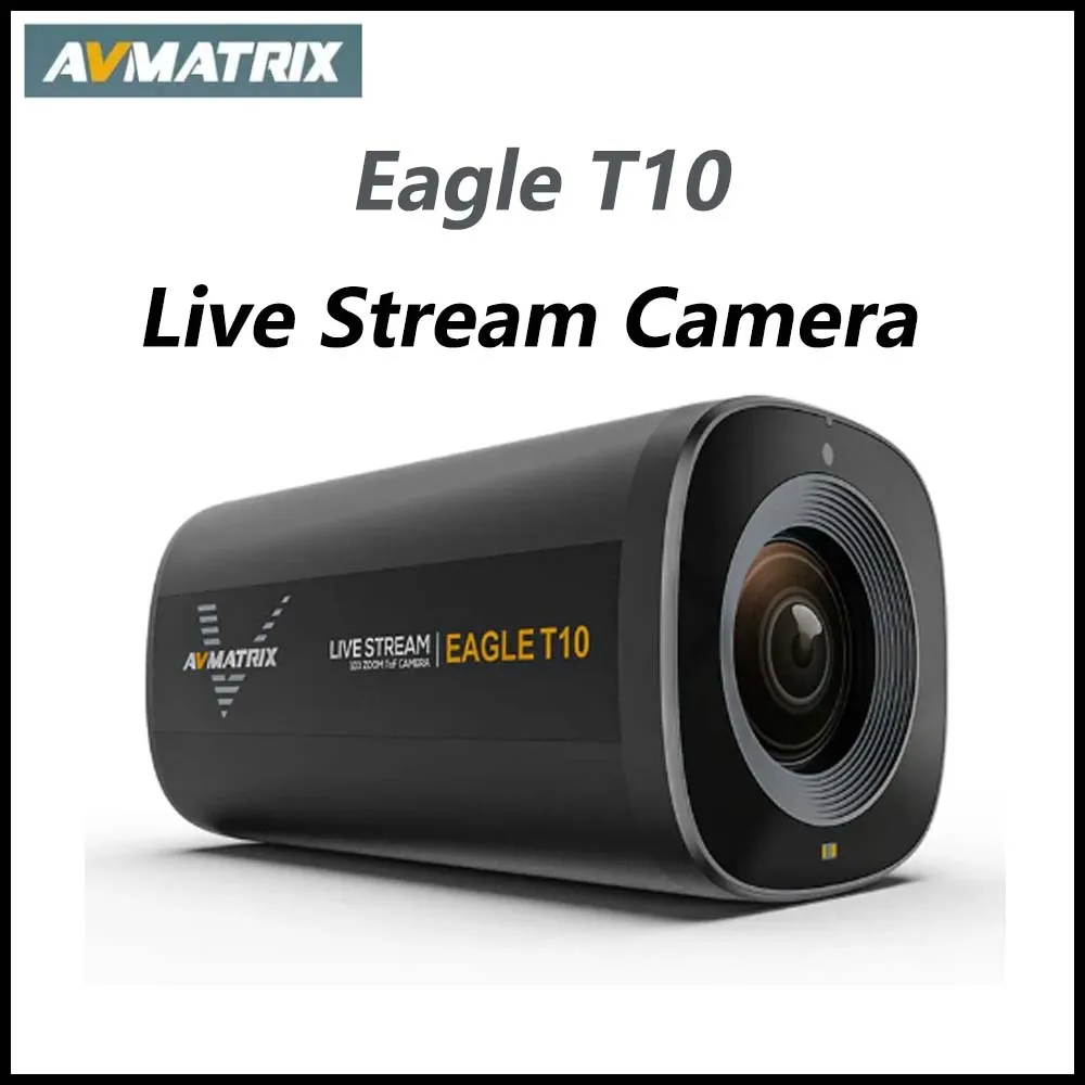 AVMATRIX-Caméra de diffusion en direct Eagle T10, n'aime 10X, autofocus TOF, prise de vue grand angle, type-c, compatible USB et HDMI, 5 millions de pixels