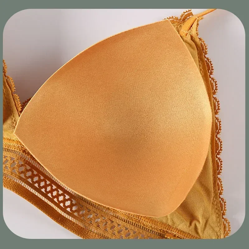 Кружевной съемный бюстгальтер с цветочной подушечкой, женский топ, модный тонкий бюстгальтер без косточек, дышащий сексуальный бюстгальтер для нижнего белья, женские новые бюстгальтеры для беспроводной связи