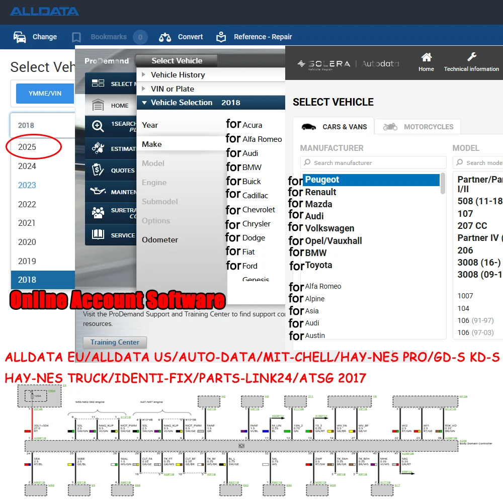 

2025 Alldata Software Online Auto Data Haynes-Truck Mit-chell Iden-tifix Repair Diagrams Support Mobile Login Workshop Essential