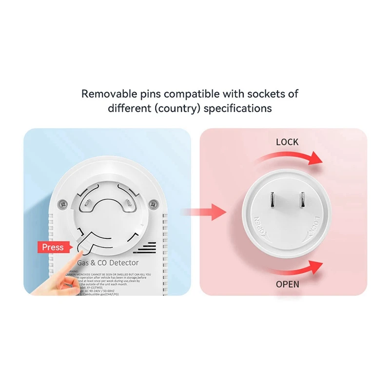 4-In-1 Air Quality Monitor Gas CO Alarm Monitor เครื่องตรวจจับอุณหภูมิและความชื้นพร้อมจอแสดงผล LCD สําหรับสํานักงานในร่ม