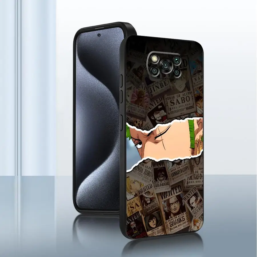 Funda de teléfono Zoro con póster de una pieza para Poco X5 C51 C61 X7 C71 M5s M7 X3 NFC C40 C50 C75 X4 Pro M3 M4 Pro F3 F7 carcasa suave