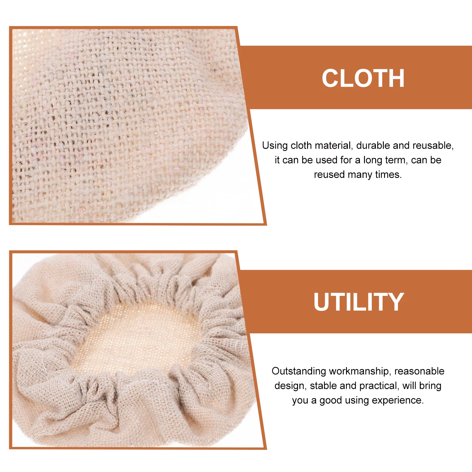

2pcs Cloth Cover Wide Mouth Canning Lid Dried Fruit Storage Bottle Lid Reusable Kitchen Protector Glass Replacement Parts