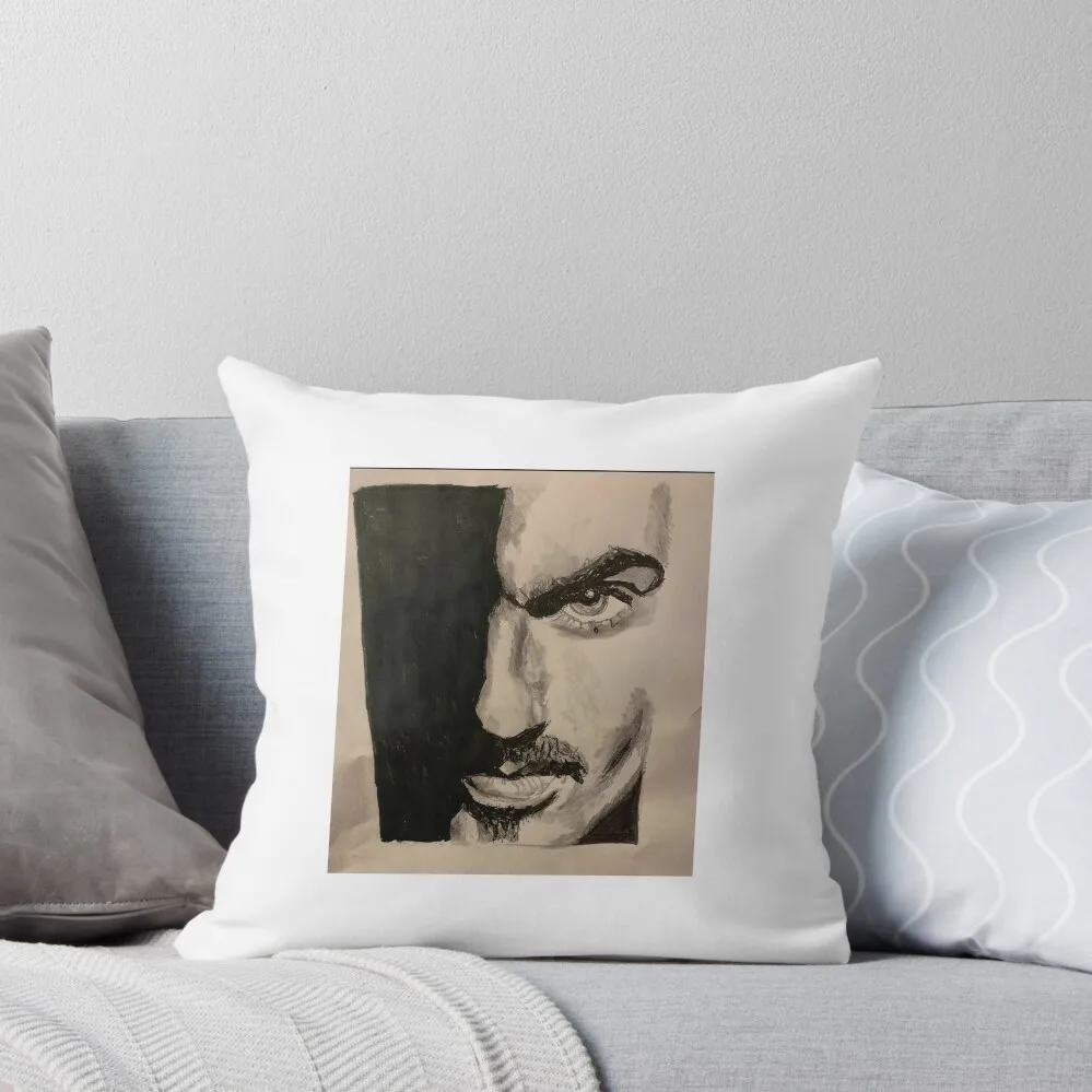 

George Michael Throw Pillow Pillows Aesthetic ornamental pillows Marble Cushion Cover pillow