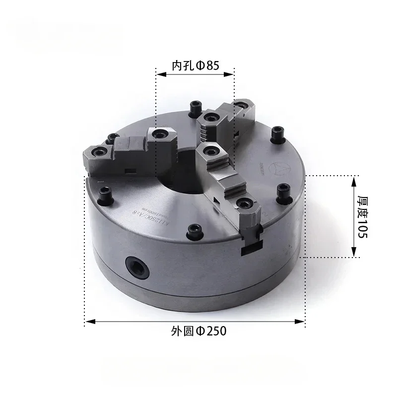 Hoge Precisie Fabrikanten K11 Serie 250 A28 Zelfcentrerende 3 Kaak Klauwplaat