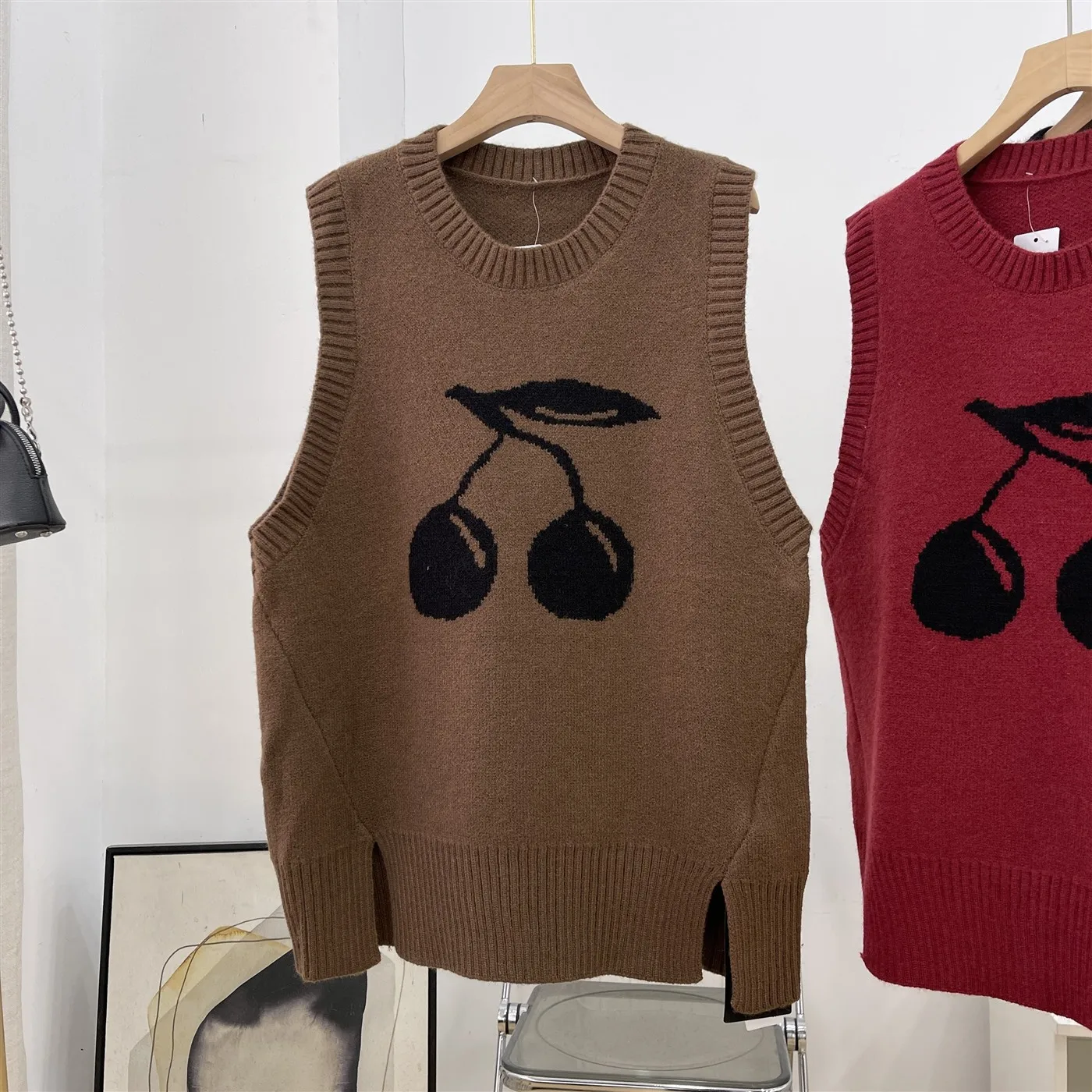 

Faionable Knitted Vest Autumn Winter New Sle Outerwear Versatile Sweet Sle Long Sve Cardigan Sweater for Women