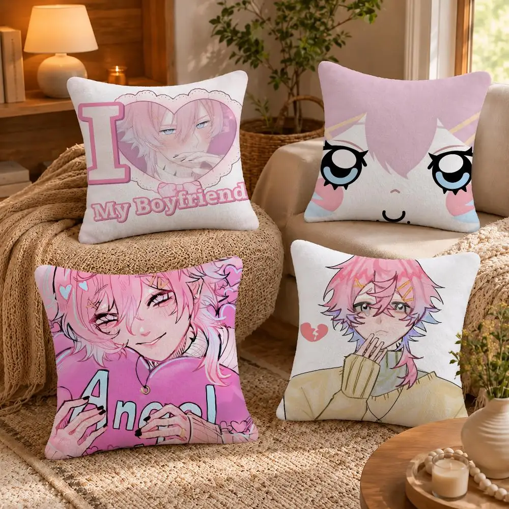 14 Days With You Ren Cushion Cover Short-Plush Cushion Cover Pillowcase — Suitable for Sofas Bedrooms and Home Decor