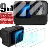9 IN 1 Screen Protector for GoPro Hero 13 12 11 10 9 Black HD Clear Tempered Glass Films For GoPro Hero11 10 9 Hero12 Hero13