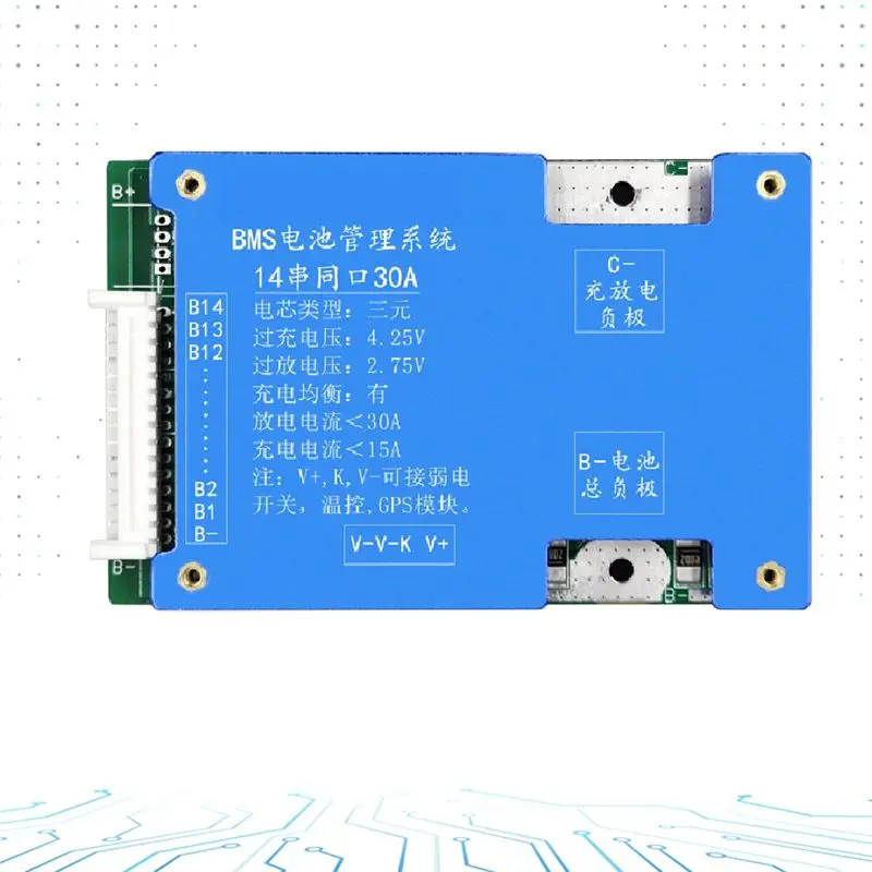(ABDH) 14S 50A Ternary Lithium Battery Protection Board 52V Charge and Discharge with Voltage Balance Bms Function for E-Bike