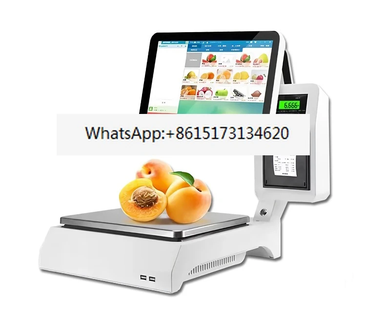 Digital scale cash register/touch screen pos system with scale/weighing pos system