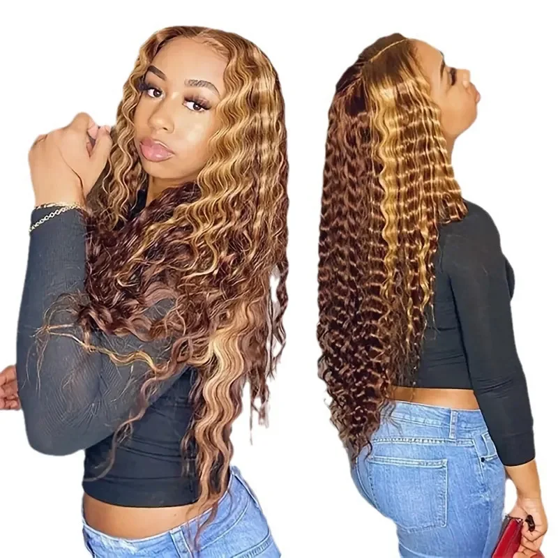 

European and American front lace wig, African hot-selling small winding tube explosion head piano color chemical fiber headgear